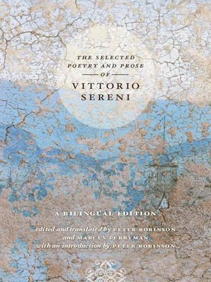 cover image of The Selected Poetry and Prose of Vittorio Sereni